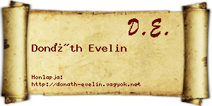 Donáth Evelin névjegykártya